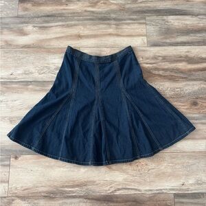 Boden Paneled A-line Denim Skirt size 14